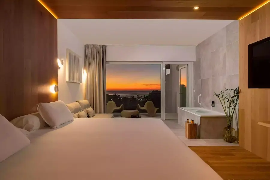 Sea-view suite at Higuerón Resort at sunset